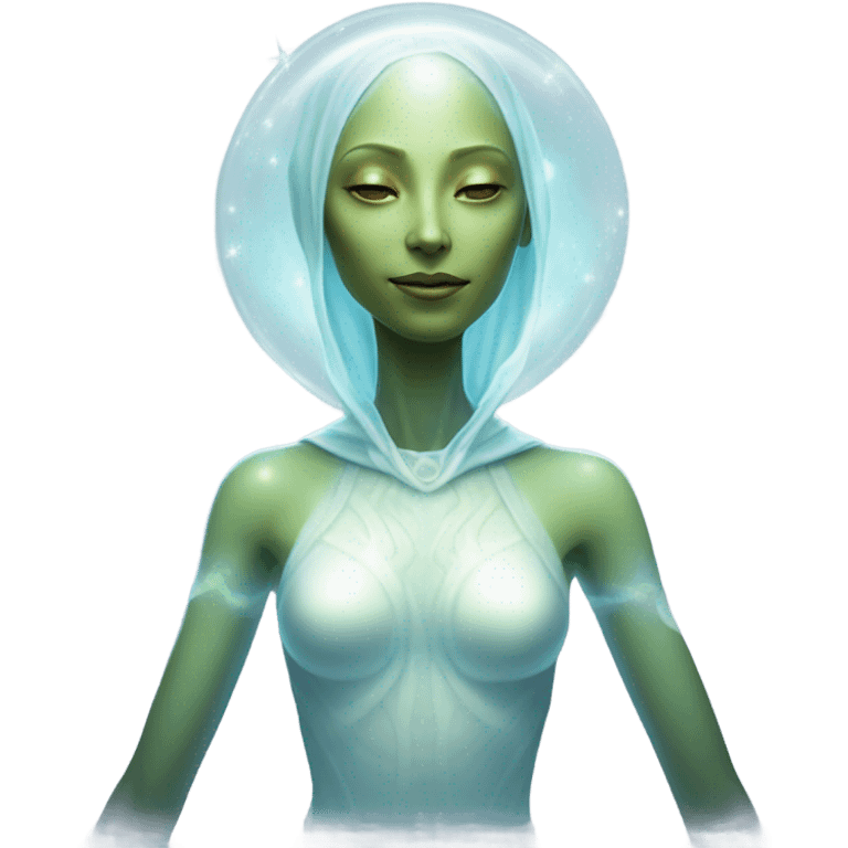 a heavenly alien woman full body emoji