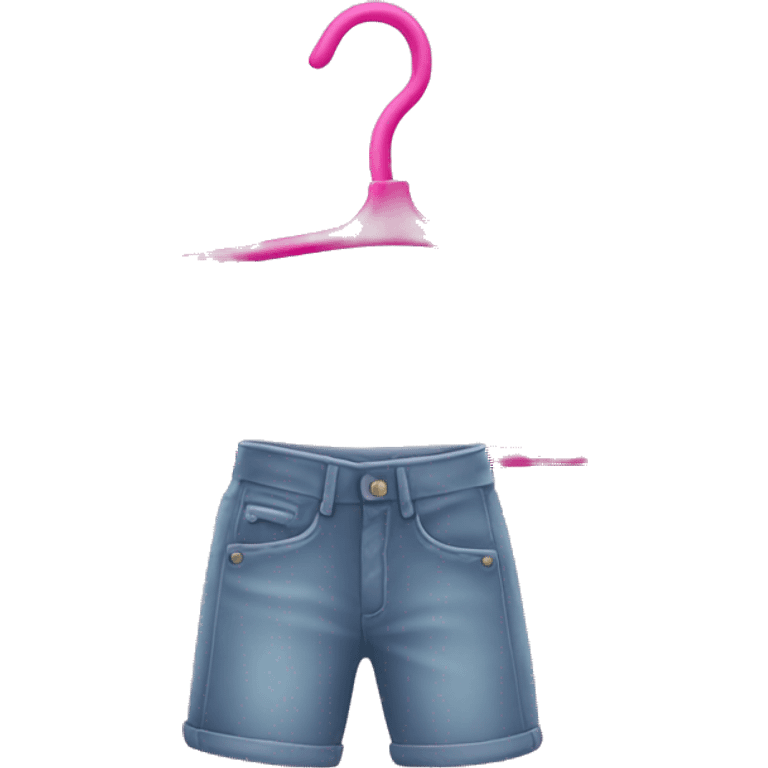 Pink laundry hanger emoji