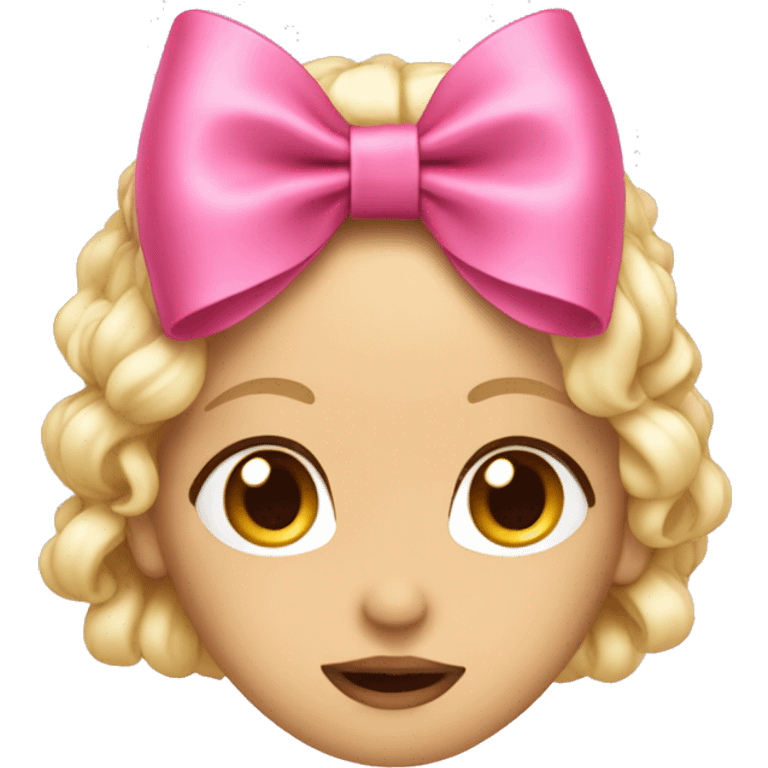 A pink coquette bow emoji