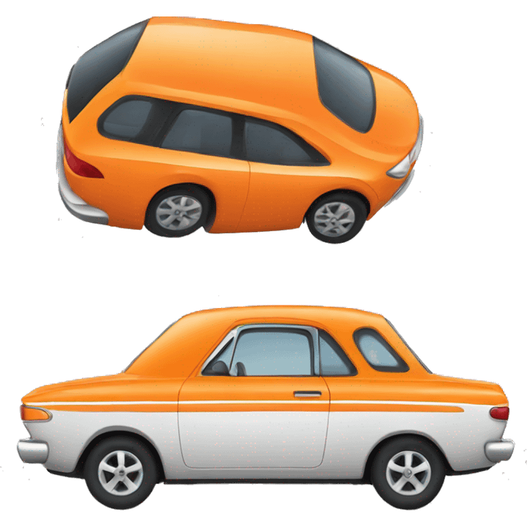 Orange colour car  emoji