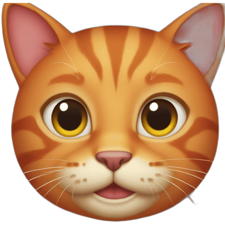 Red cat smiling emoji