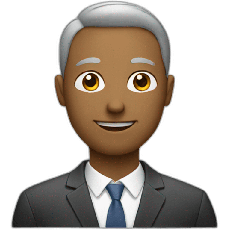 man sitting at a conference emoji