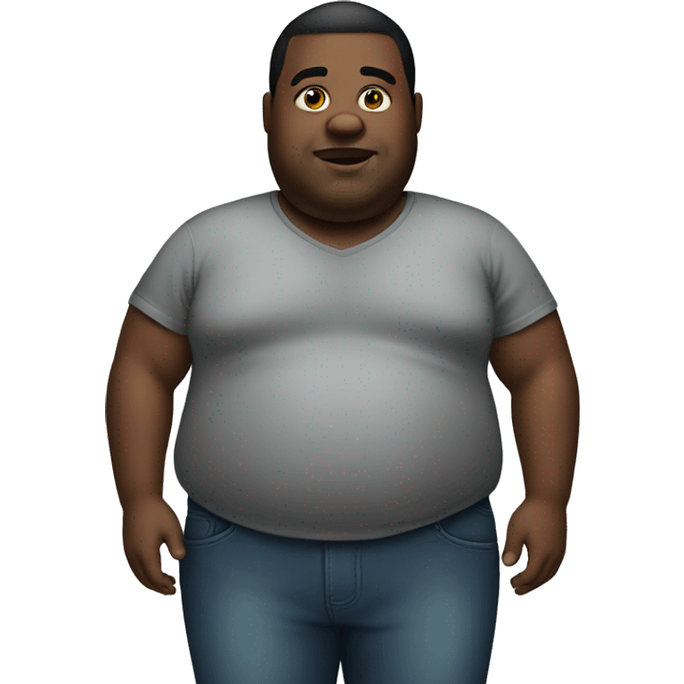 fat black man emoji