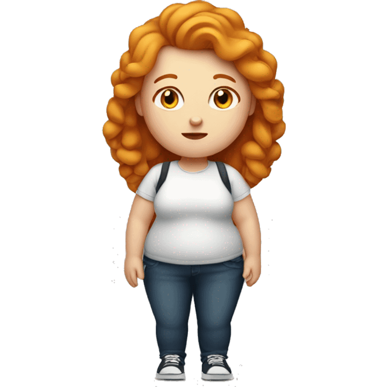 fat ginger girl  emoji