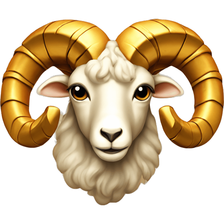 Flaming Golden Aries Ram emoji