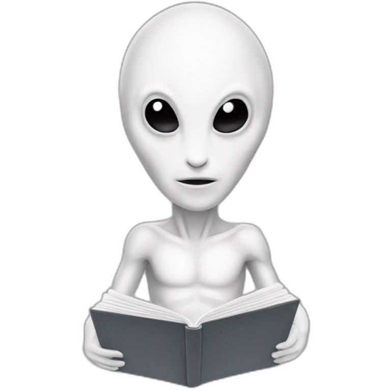 White alien notebook emoji