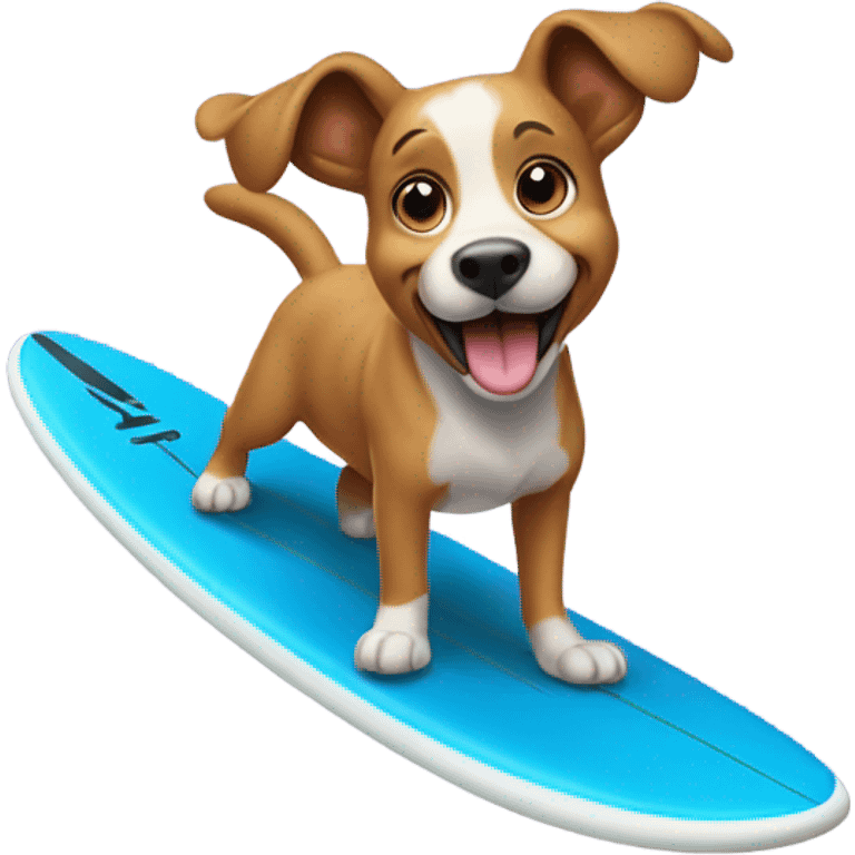 Dog on surfboard  emoji