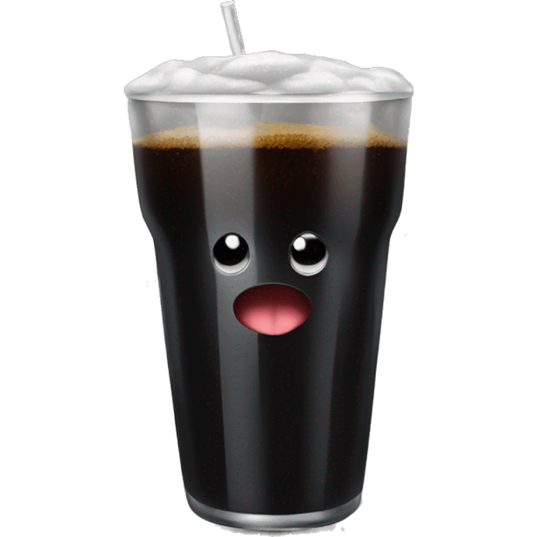 black drink with foum on top emoji