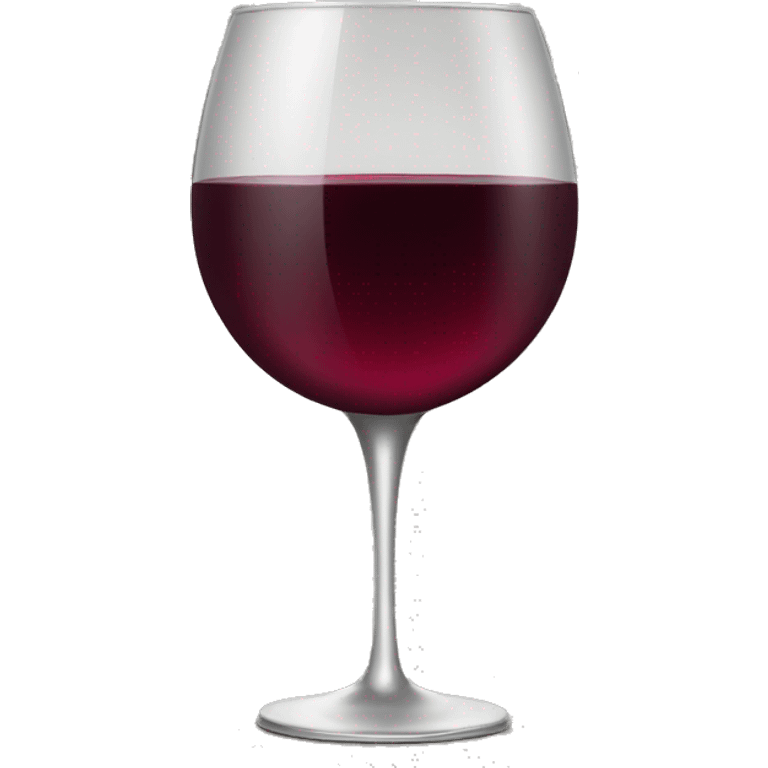 sabbath silver wine glass filled with red wine emoji