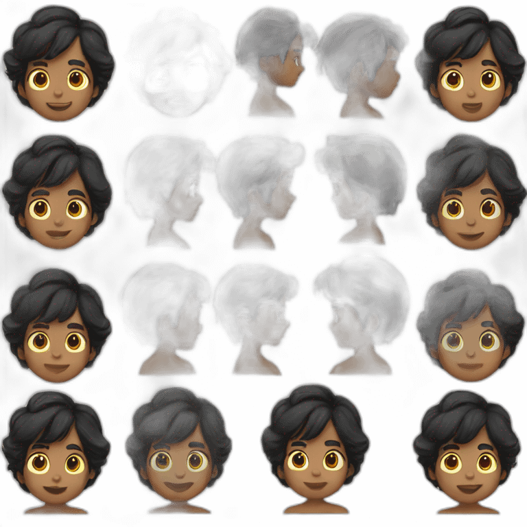 A black hair Indian collage boy emoji