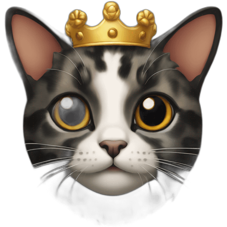 Cat tortoiseshell Black crown emoji