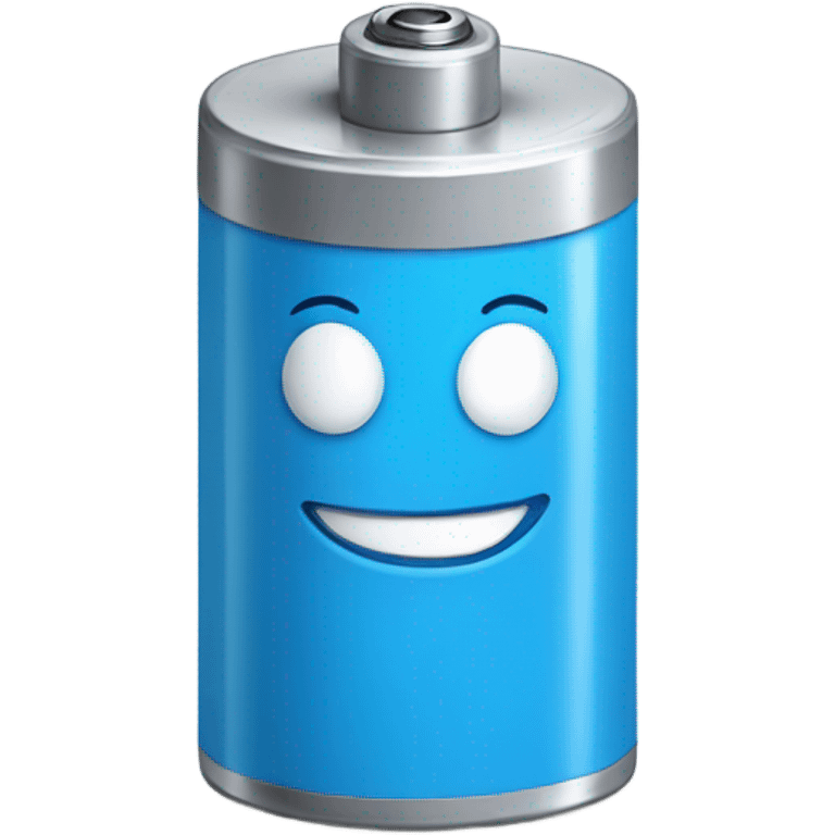 Happy BLUE battery  emoji