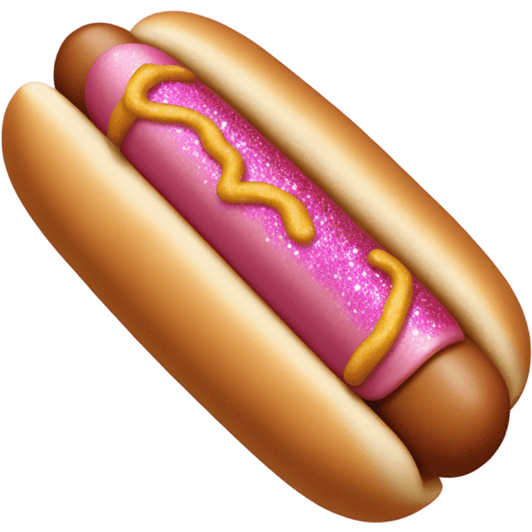 Pink glittery hot dog  emoji