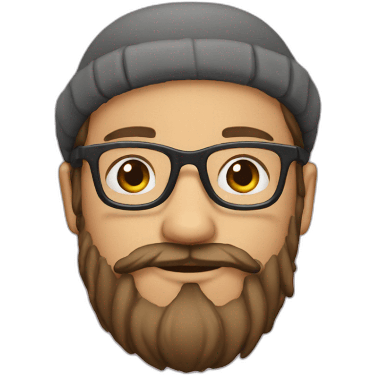 beard - beret - glasses emoji