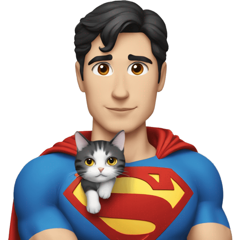 Superman with cat  emoji