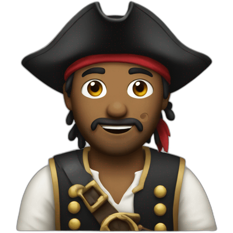 A pirate playing video games emoji