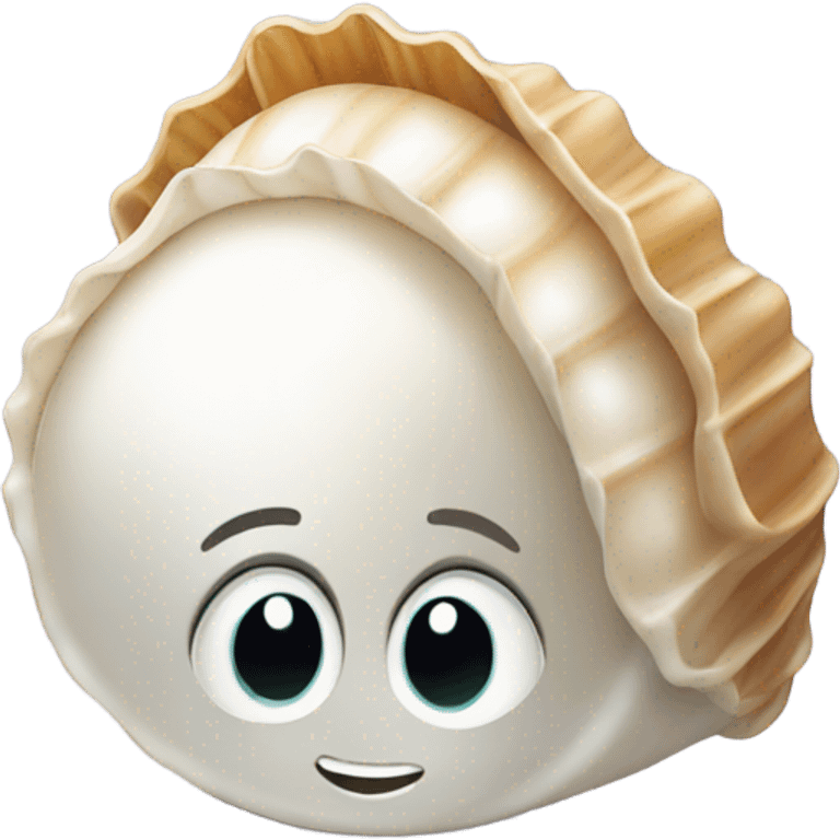 Pearl in a shell emoji