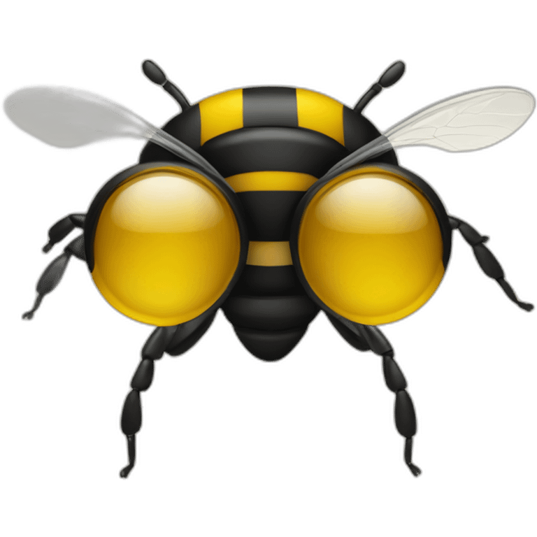 Bumblebee with glassers emoji