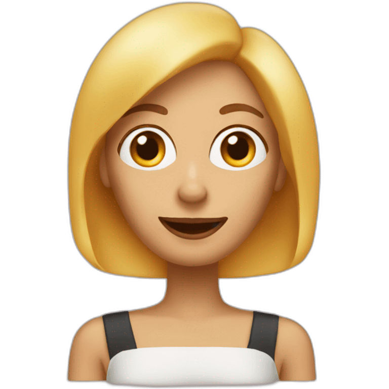 blonde woman hotdog emoji