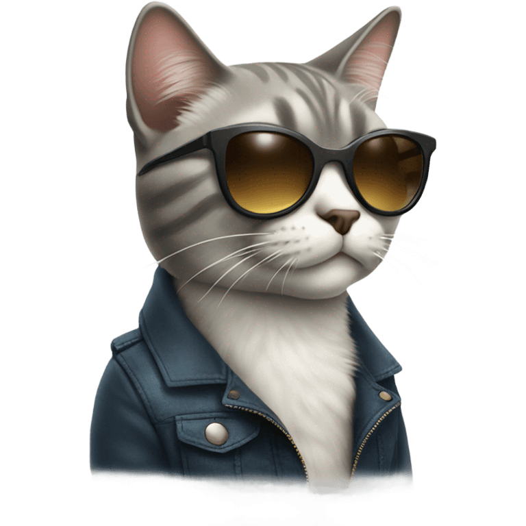 Cat with sunglasses emoji