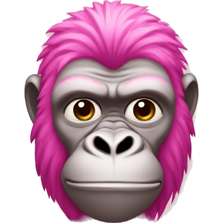 Pink gorilla emoji