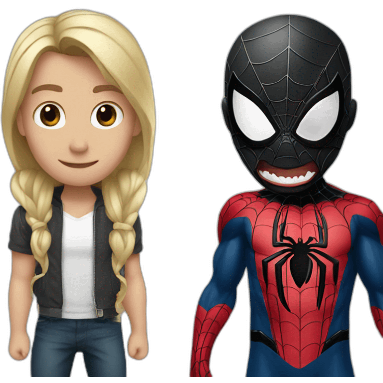 venom and spiderman emoji