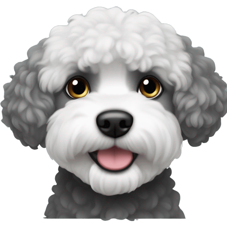 A Black and grey Bichon Frisé emoji