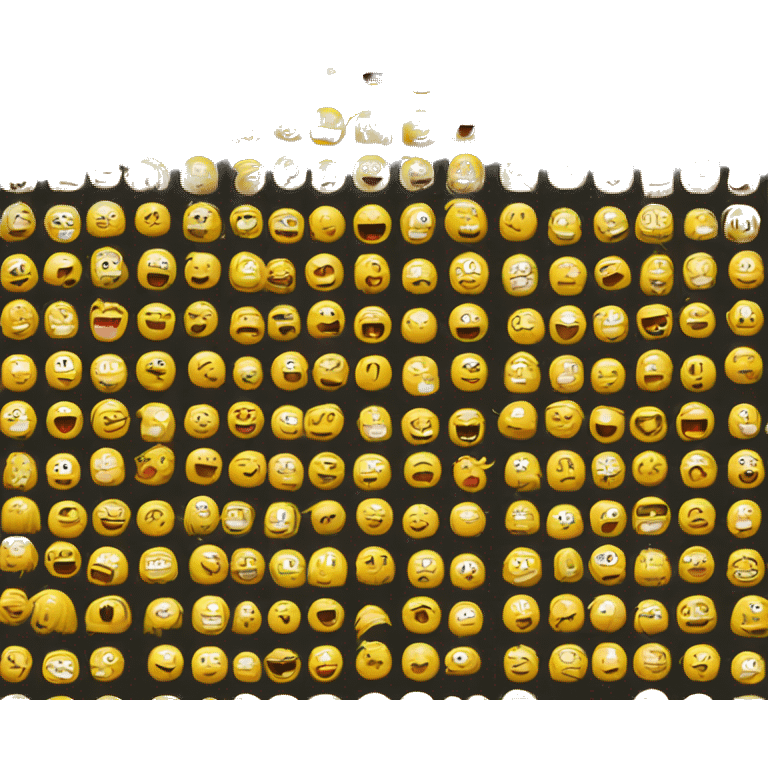 Yellow emoji that is cranky but tried emoji