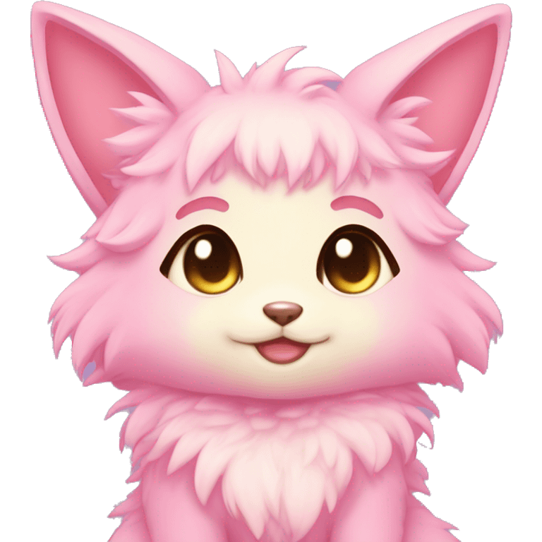 Anthro Shiny Pastel Pink Gradient Anime Chibi Fakémon Fur Sona emoji