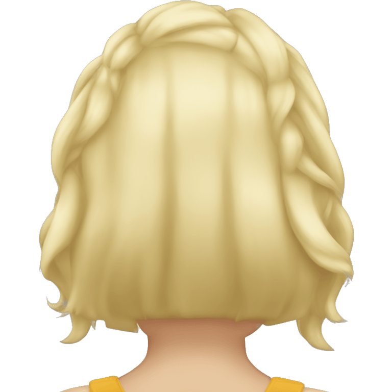 Blond girl back of head  emoji