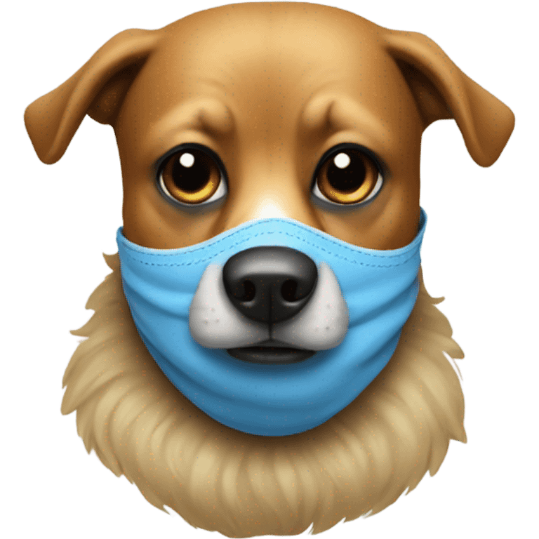 Dog warring a ski mask emoji