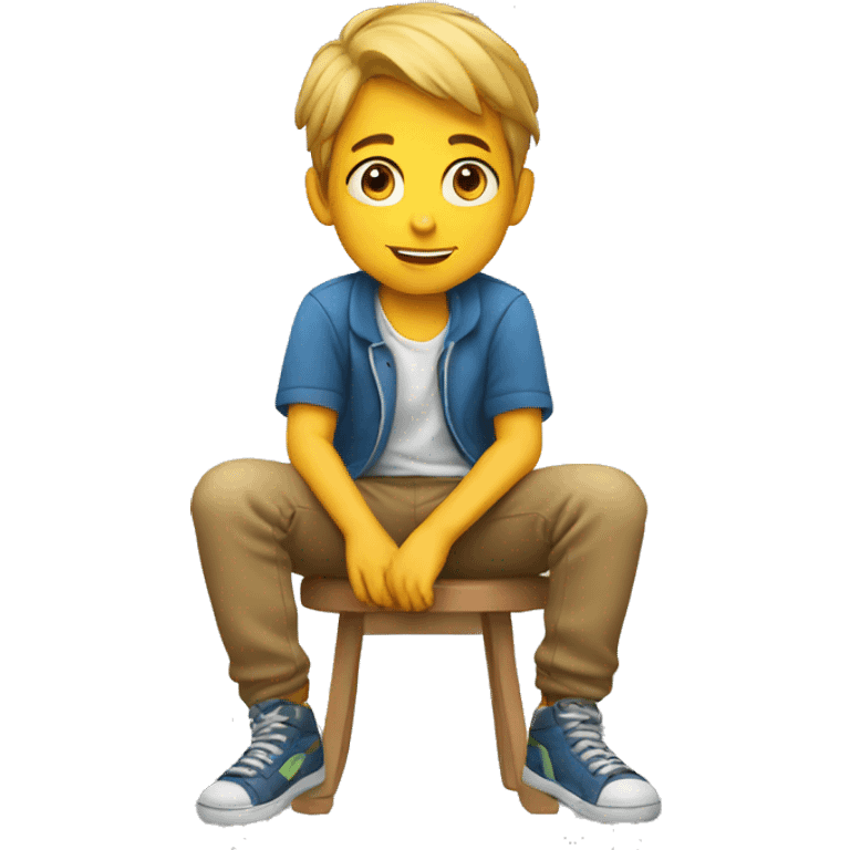 kid sitting emoji