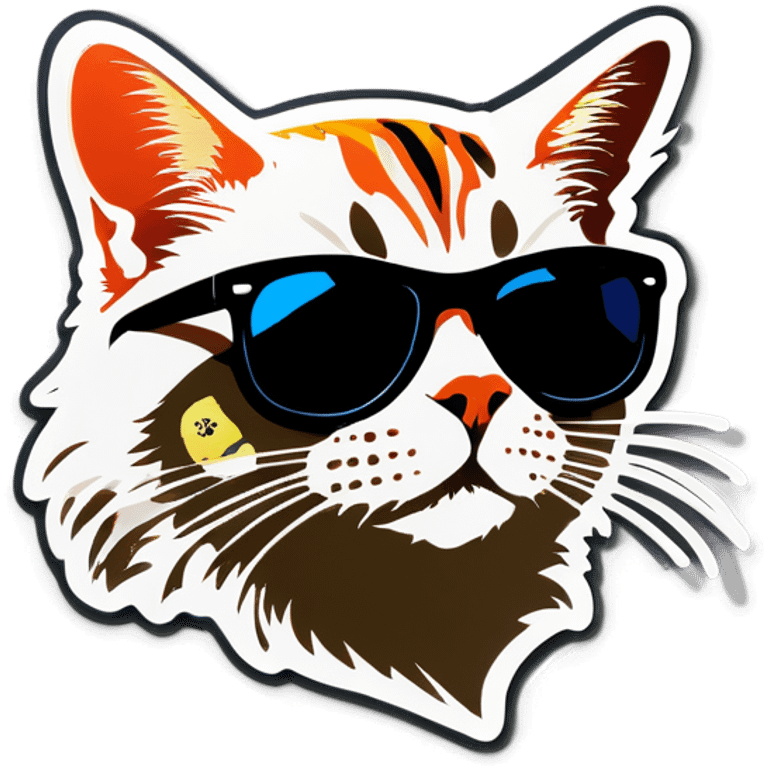 Cat with sunglasses emoji