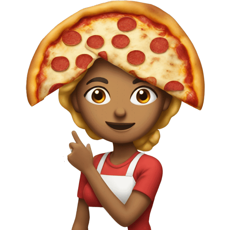 Pizza as a woman emoji