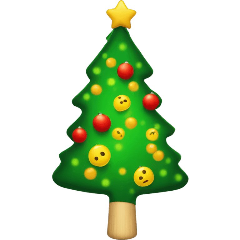 Pickleball Christmas tree  emoji