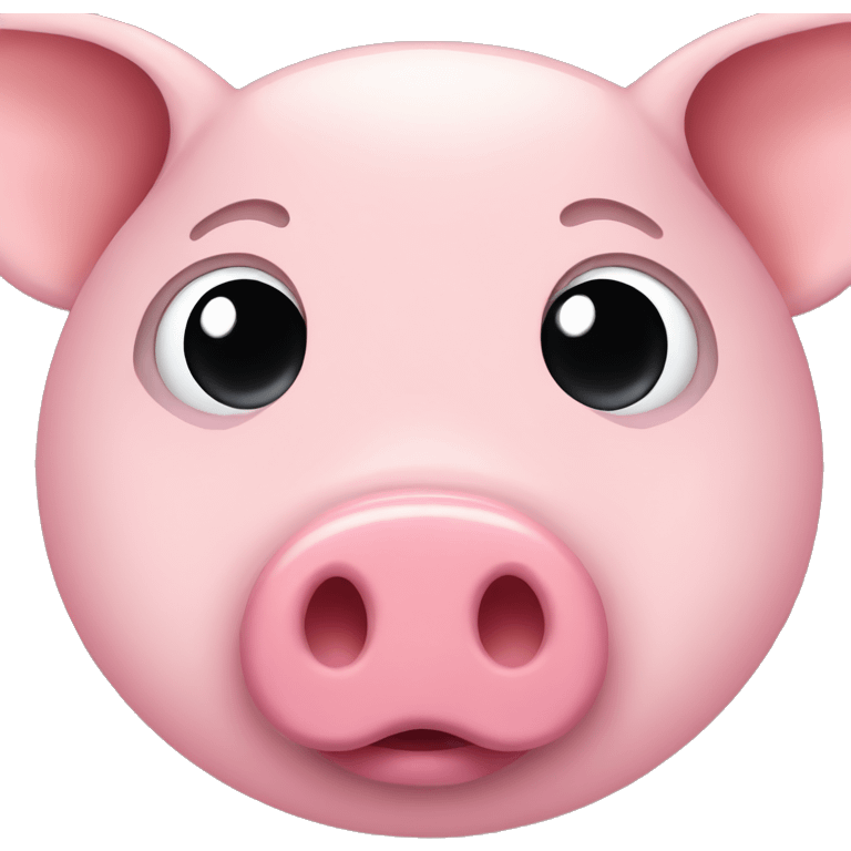 There is a pig's nose on the pink heart emoji