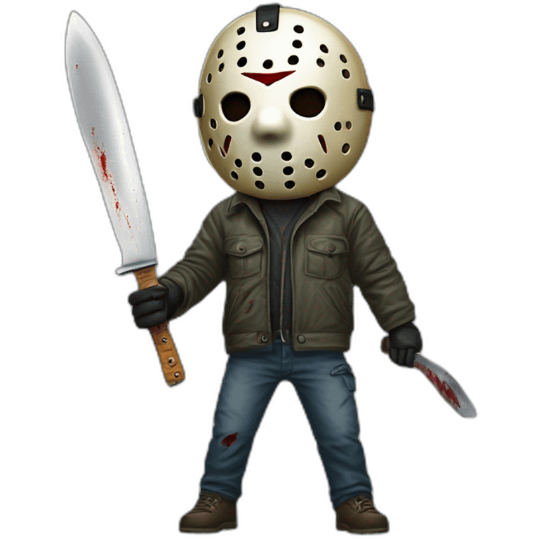 Jason Voorhees Friday the 13th Kill Ghostface with a machete emoji