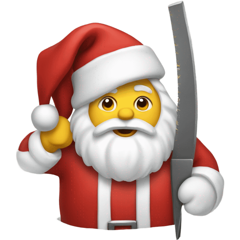 Santa with a handsaw  emoji