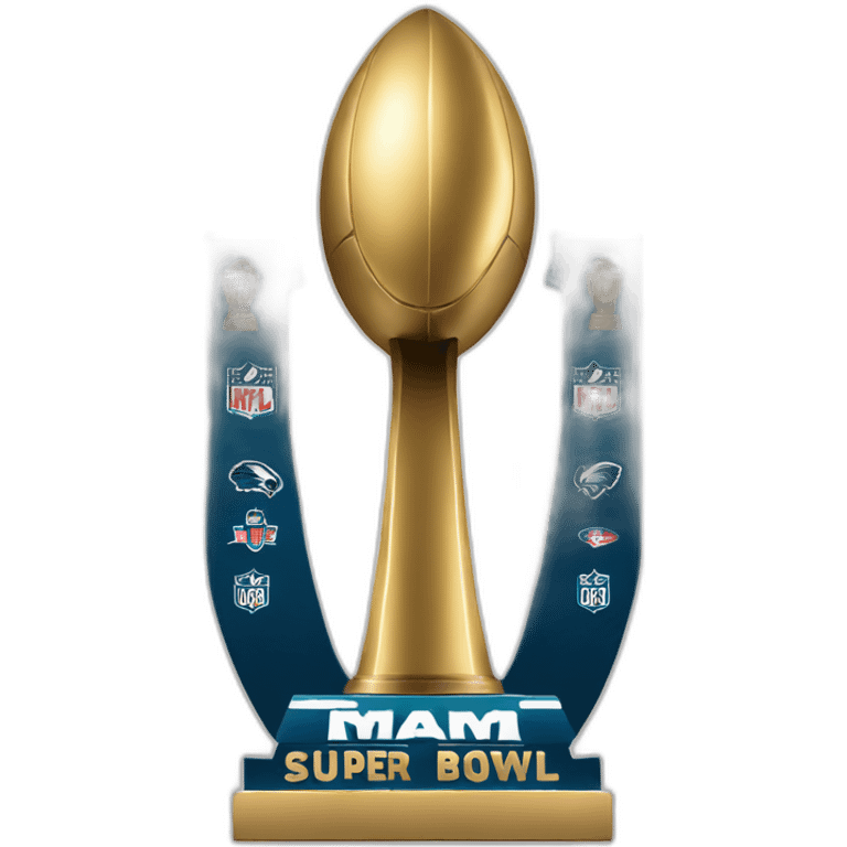 Super Bowl trophy emoji