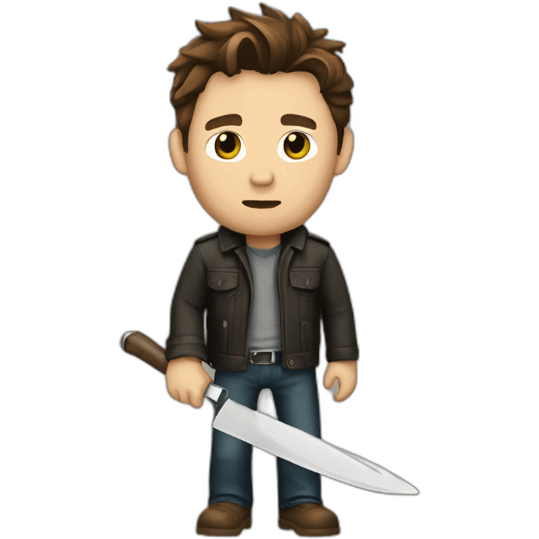 Dean Winchester with knife emoji