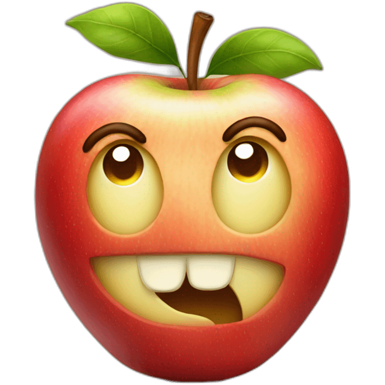 apple-with-face emoji