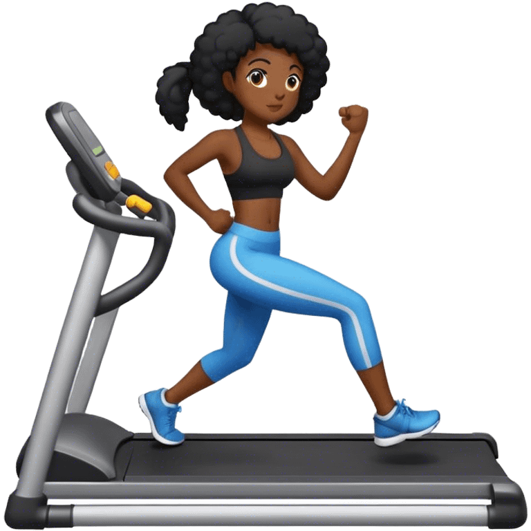 Black girl working out  emoji