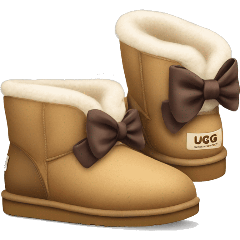 Ugg slippers with bows emoji