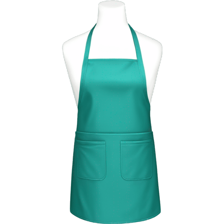 Realistic isolated teal kitchen apron  emoji