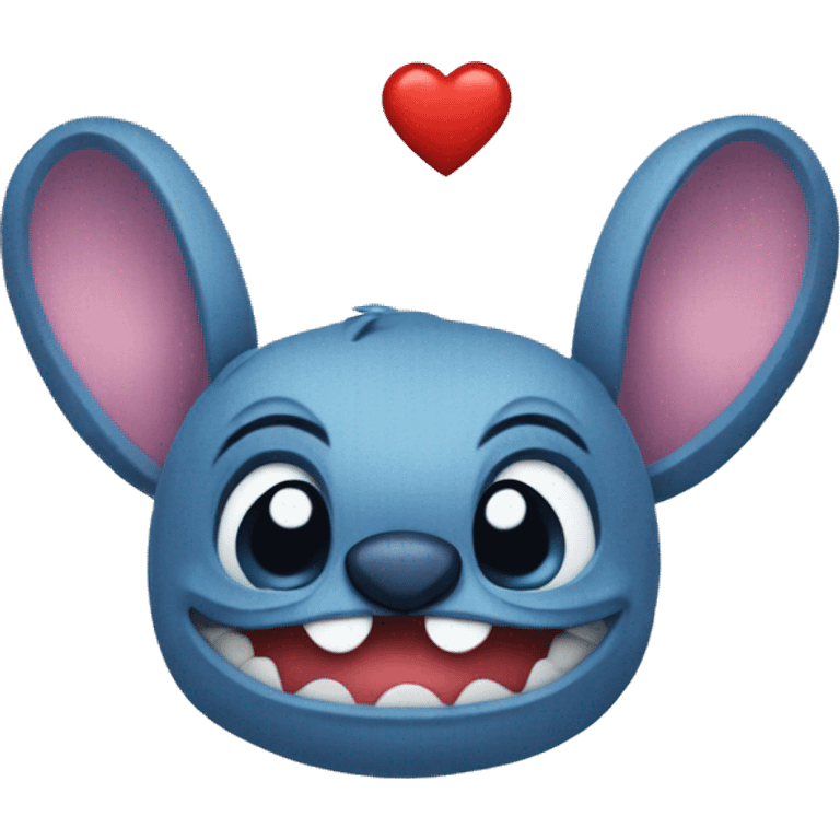 Stitch with a heart  emoji