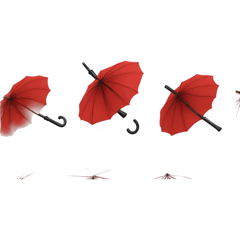 closed red parasol with black handle  emoji