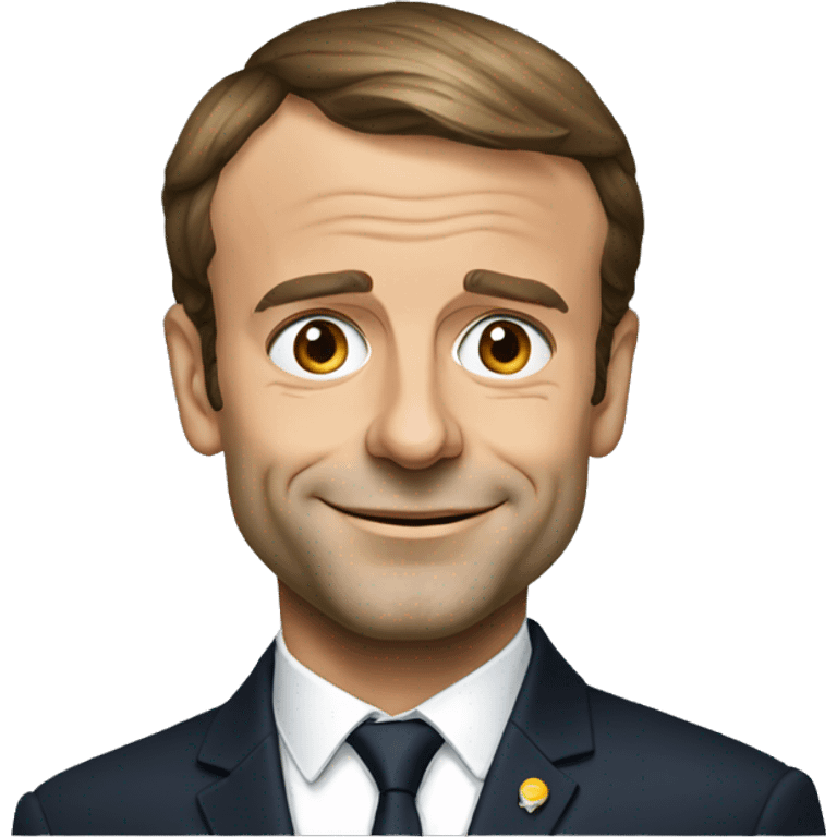 Emmanuel Macron with glass emoji