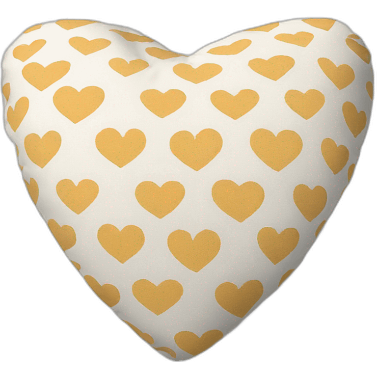 pawprints pattern on heart shaped cushion emoji