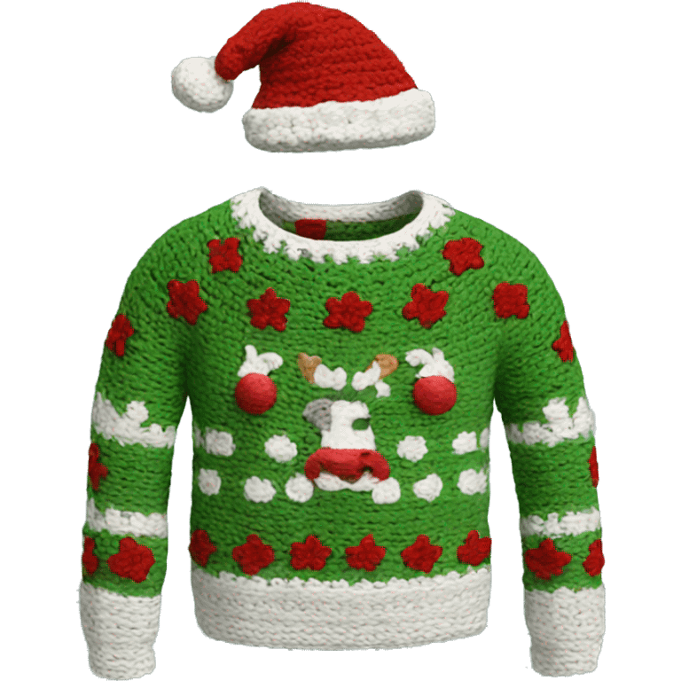  crochet christmas sweater emoji