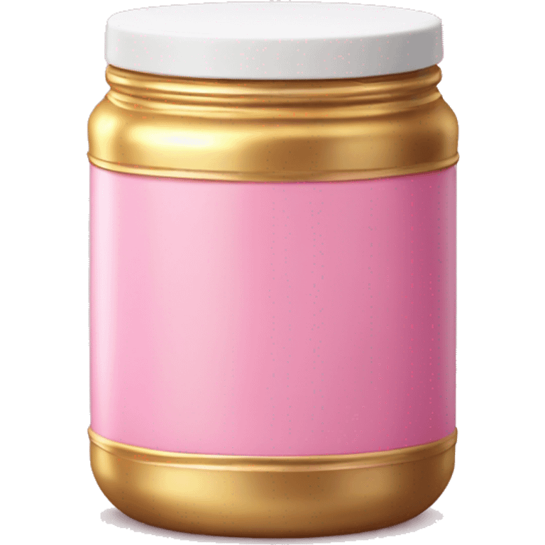 Realistic pink and gold canister labeled Sugar. emoji